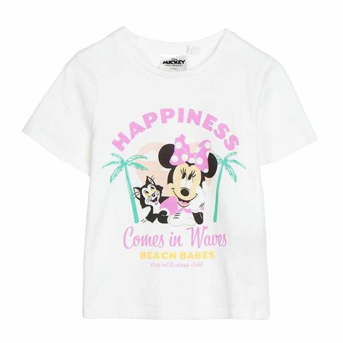 Minnie Mouse børne T-shirt med kortærmer - hvid, 5 år