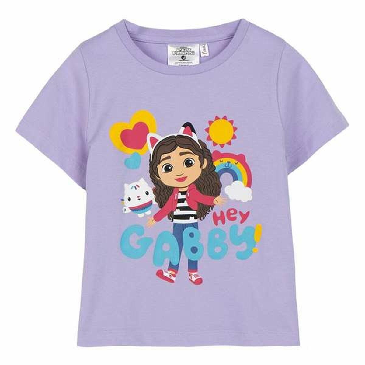 Gabby's Dollhouse kortærmet T-shirt til piger - Lilla, 4 år