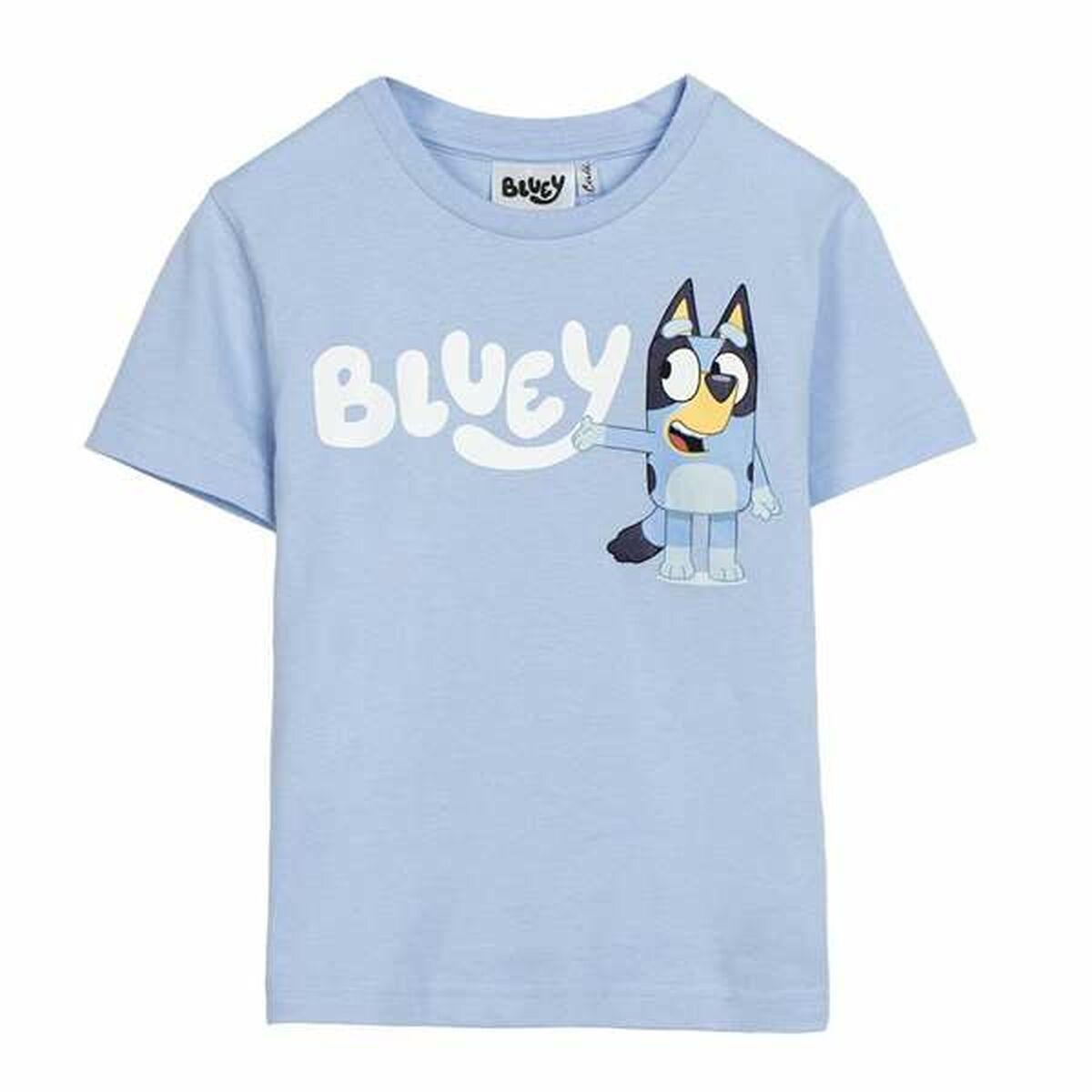 Bluey kortærmet T-shirt til børn - lyseblå, 5 år