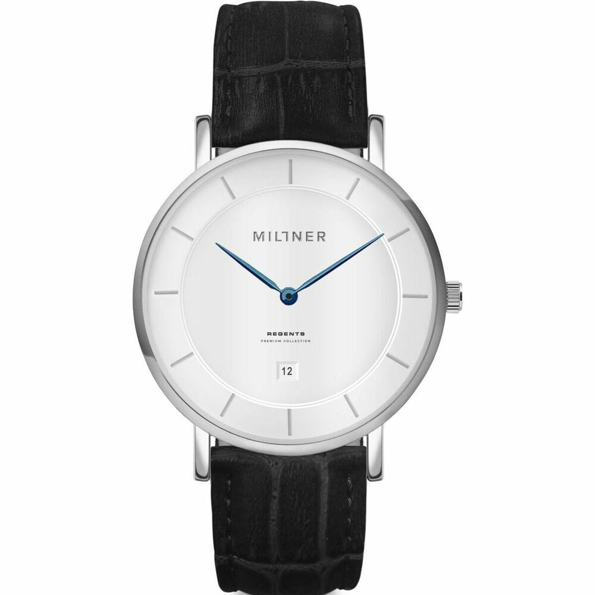 Millner herreur med dato - Ø 39 mm, kvarts