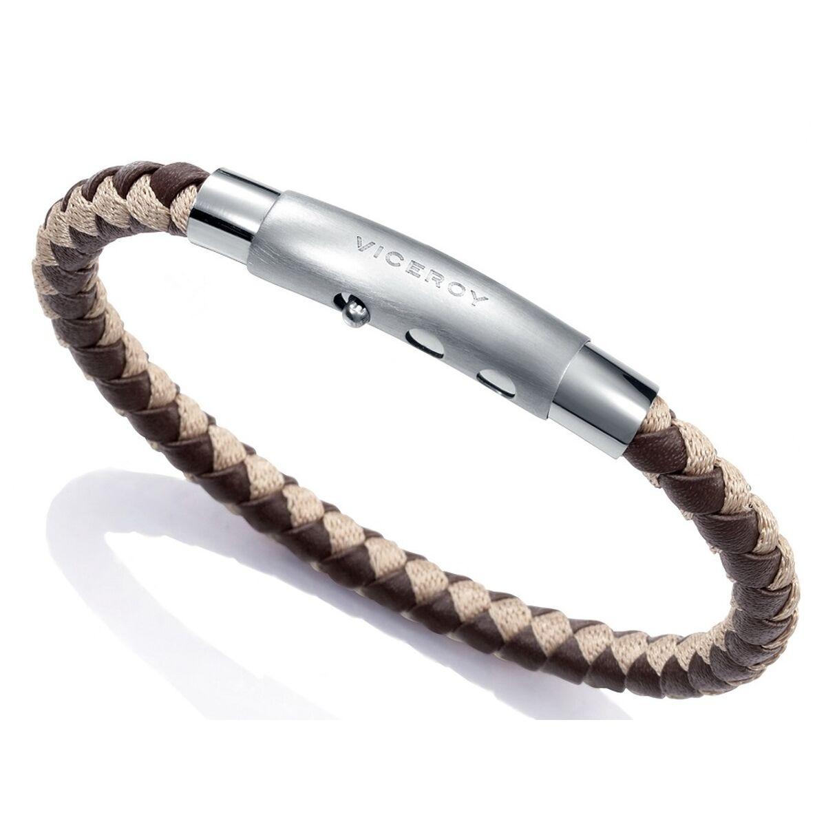 Armbånd til mænd 6443P09011 - læder, flettet billede