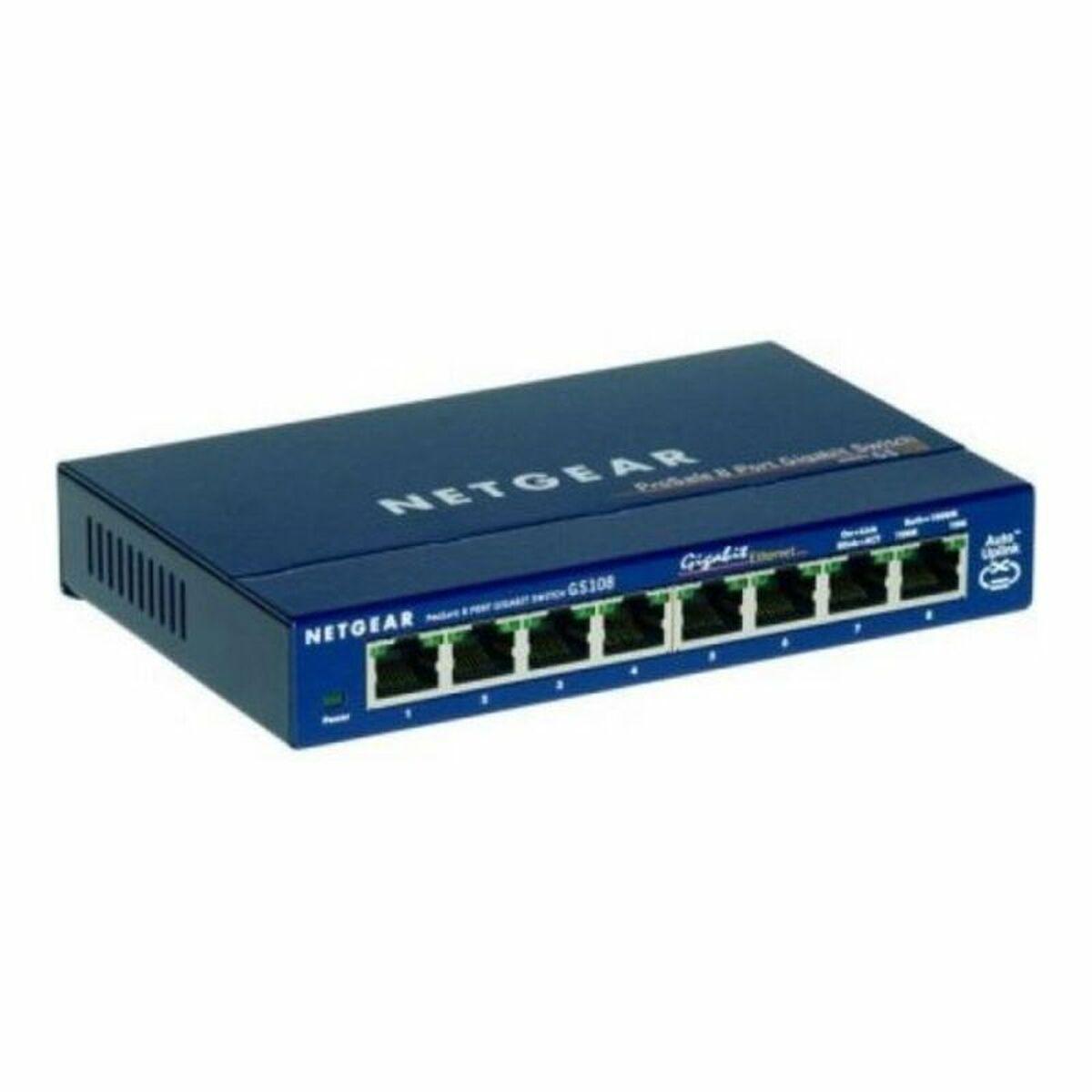 Netværk switch Netgear GS108GE 8-port Gigabit desktop