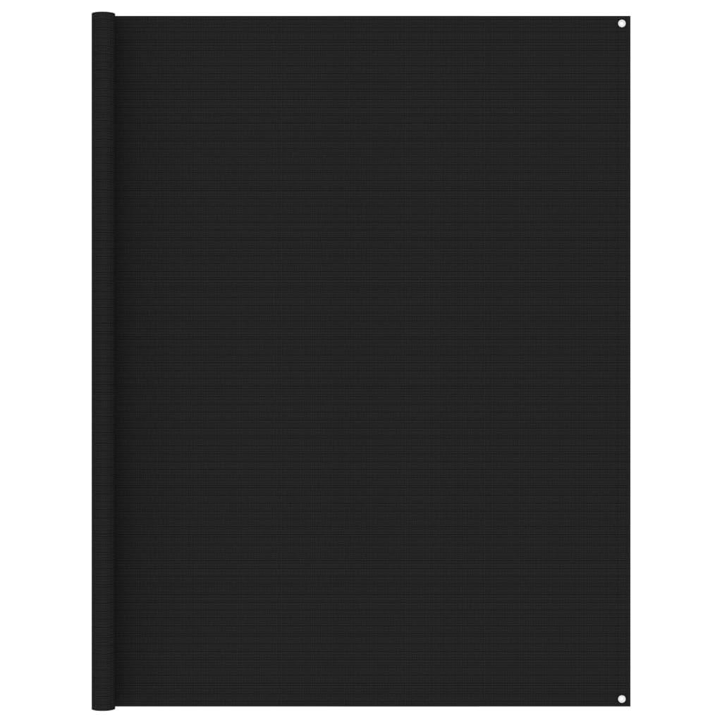 Telttæppe 250x550 cm sort