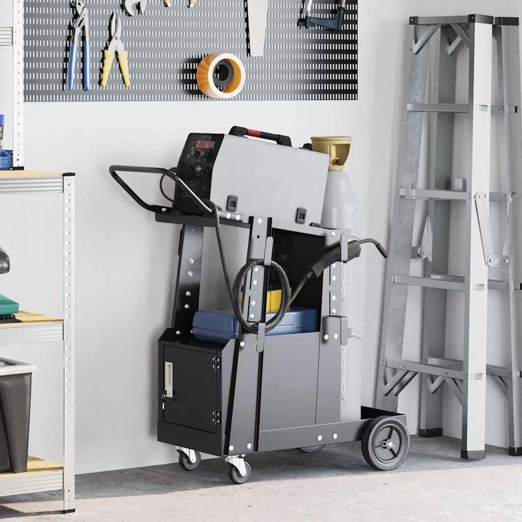 Svejsevogn Sort 90 x 46 x 96 cm Stål