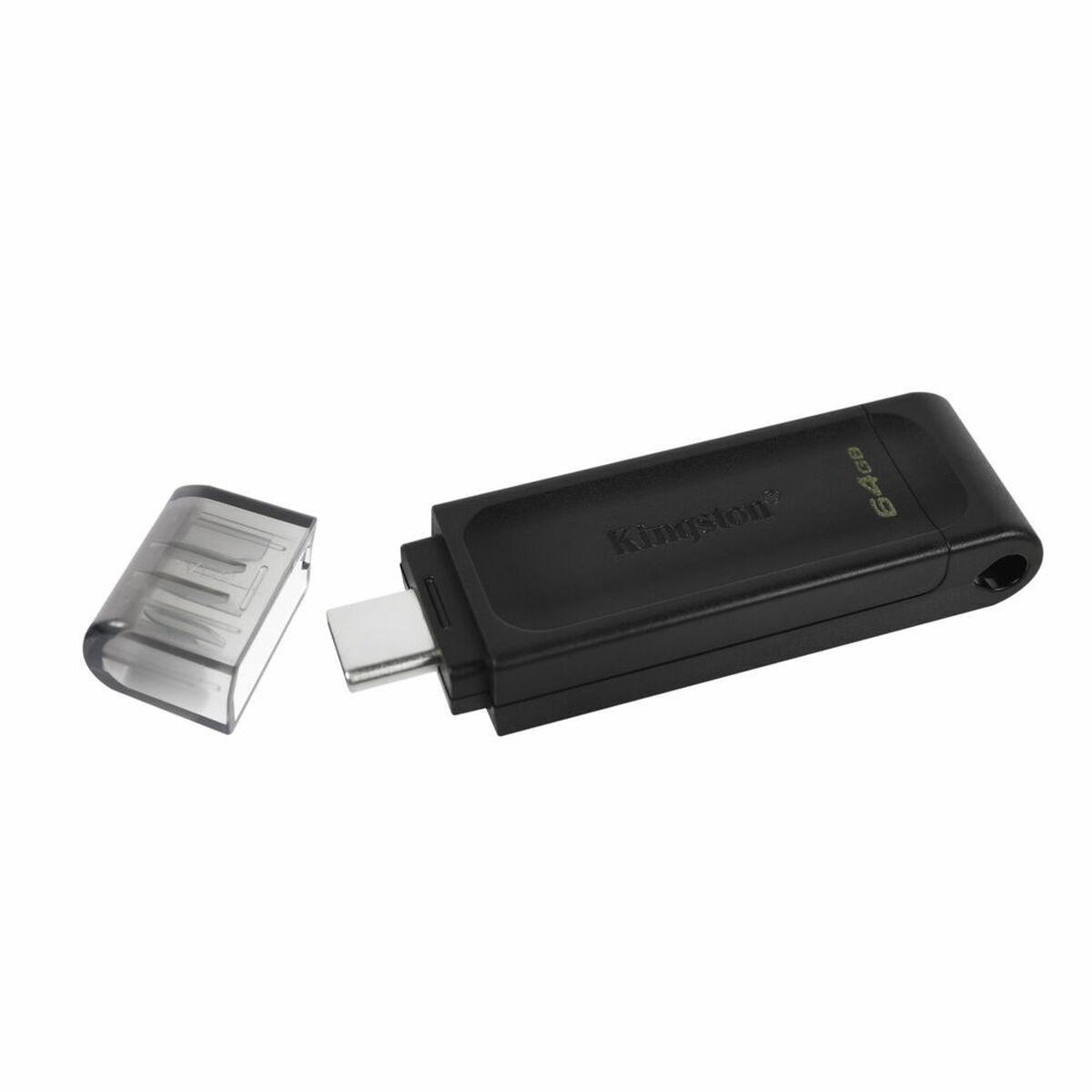 USB stik USB-C Kingston DataTraveler 70 64 GB - Sort