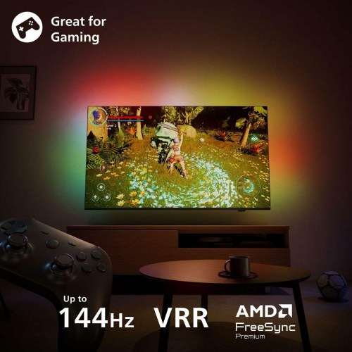Smart TV 43" 4K Philips QLED (43PUS9010/12) med Ambilight, HDR og 144 Hz