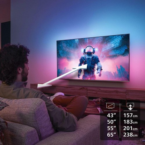 Smart TV 43" 4K Philips QLED (43PUS9010/12) med Ambilight, HDR og 144 Hz