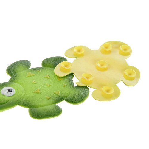 Bademåtte DKD Home Decor Gul Grøn PVC Skildpadde (2 pcs) (11.5 x 1 x 10 cm)