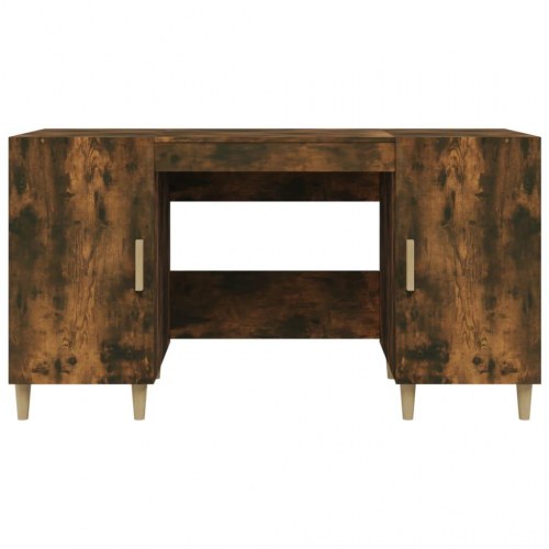 Skrivebord 140×50×75 cm i konstrueret træ - røget egetræsfarve