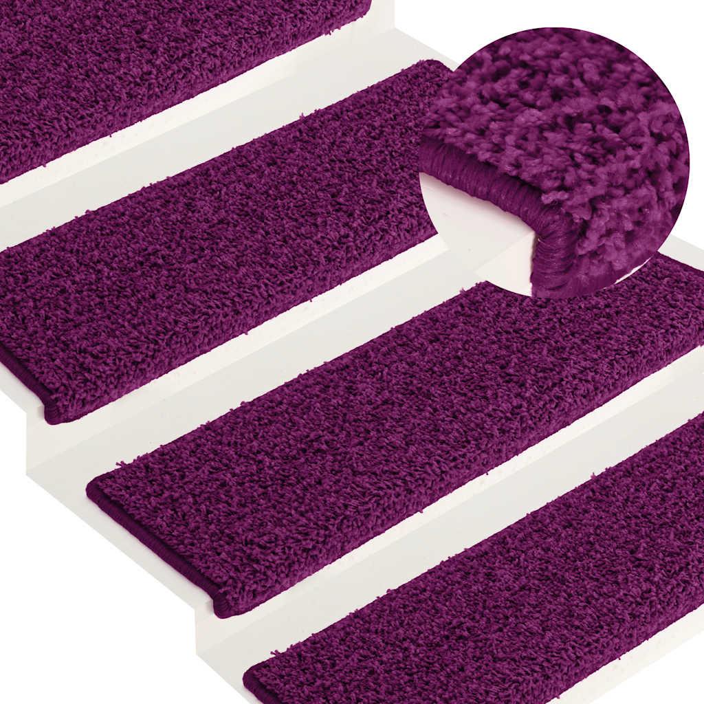 Trappemåtter - 30 stk. 65×21×4 cm lyserød, rektangulær kant
