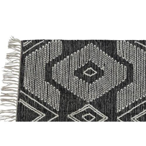 Tæppe DKD Home Decor Hvid Sort Bomuld (120 x 180 x 1 cm)