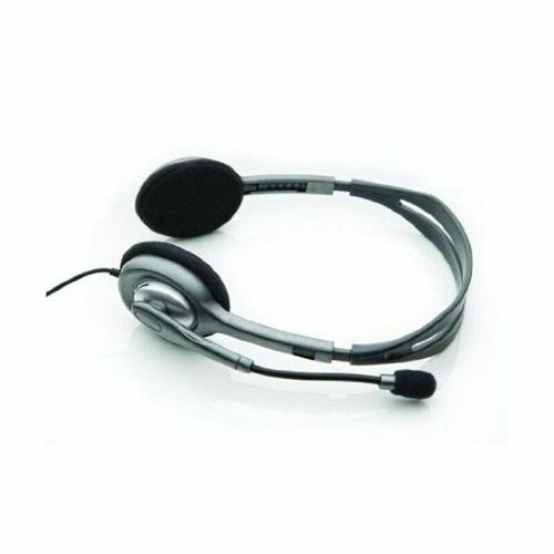 Gaming headset Logitech H110 med mikrofon, 2x 3,5 mm, 1,8 m - sort/grå