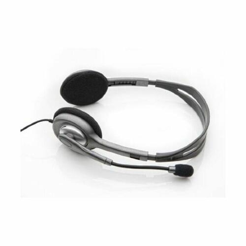 Gaming headset Logitech H110 med mikrofon, 2x 3,5 mm, 1,8 m - sort/grå