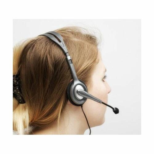 Gaming headset Logitech H110 med mikrofon, 2x 3,5 mm, 1,8 m - sort/grå