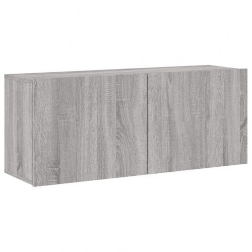 Væghængt tv-bord 100×30×41 cm - grå sonoma-eg