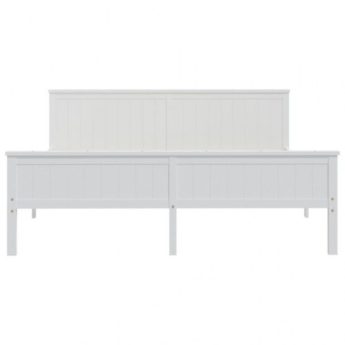 Sengeramme 180x200 cm massivt fyrretræ hvid