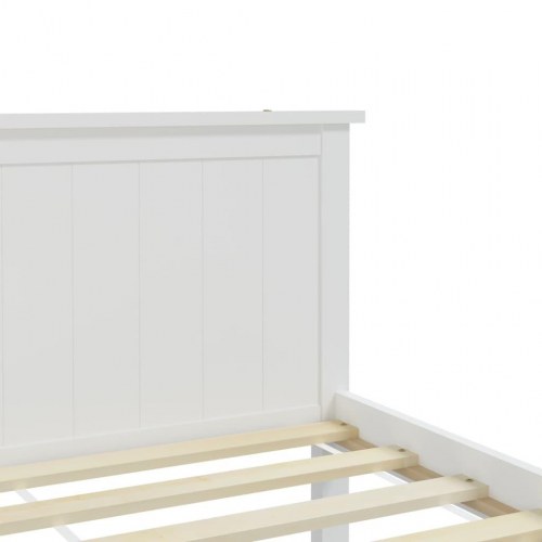 Sengeramme 180x200 cm massivt fyrretræ hvid