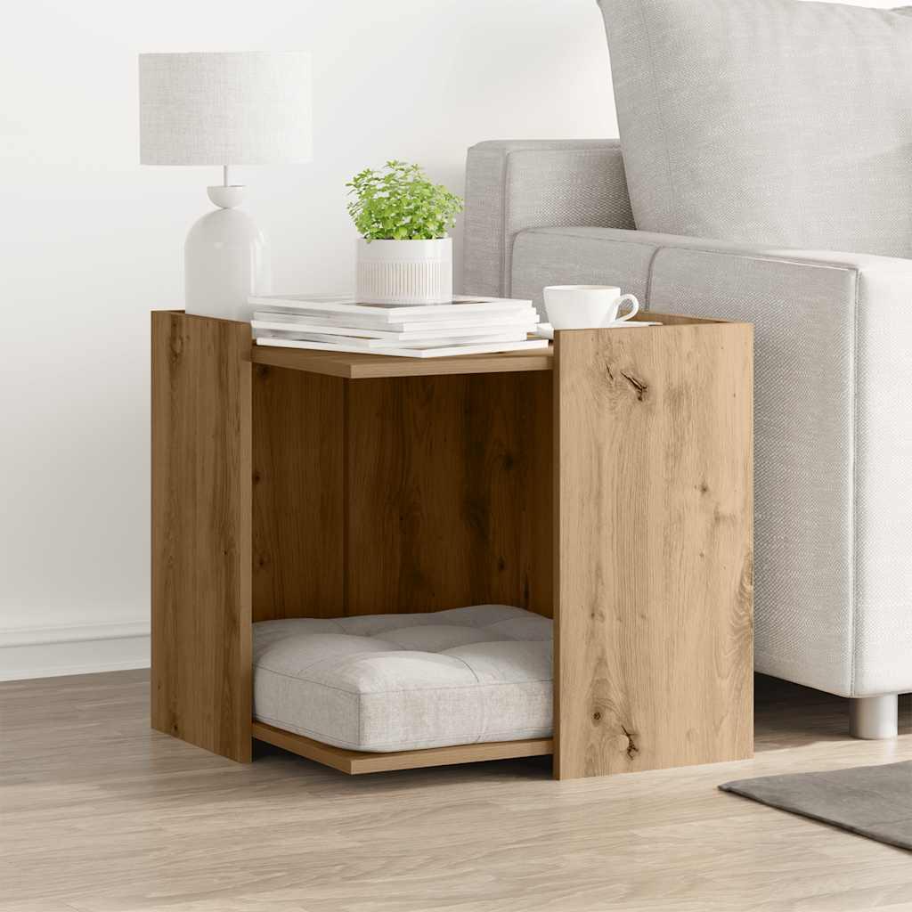 Toiletskjuler kattebakke 53x53x51 cm konstrueret træ kunsteg