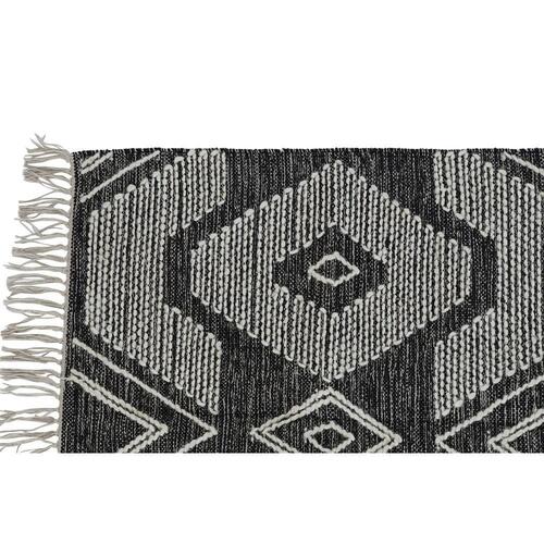 Tæppe DKD Home Decor Hvid Sort Bomuld (160 x 230 x 1 cm)