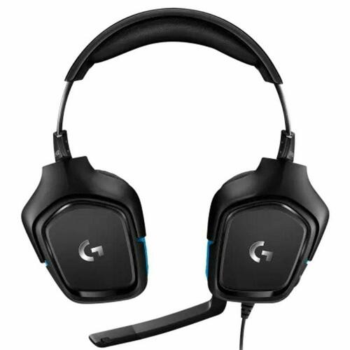 Gaming headset Logitech G432 med mikrofon - sort/blå