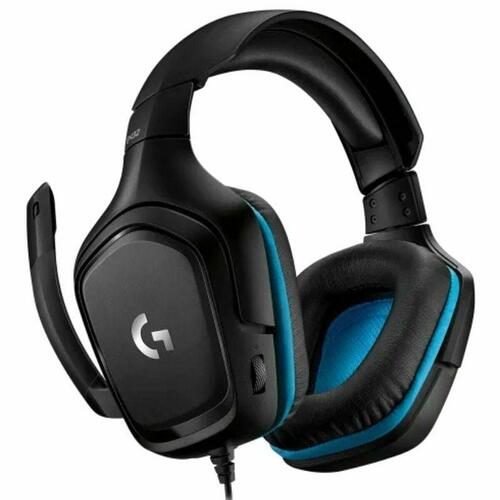 Gaming headset Logitech G432 med mikrofon - sort/blå