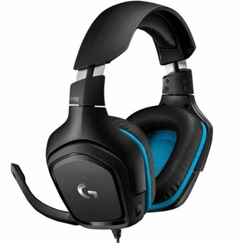 Gaming headset Logitech G432 med mikrofon - sort/blå