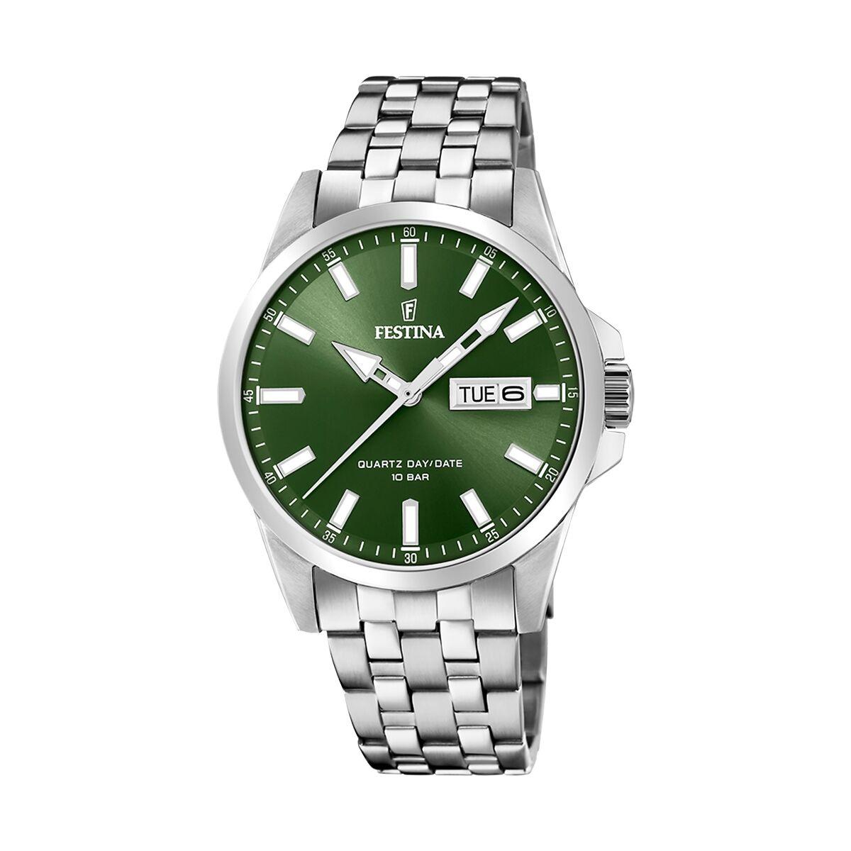 Festina F20357/5 herreur - armbåndsur til mænd med grøn skive billede