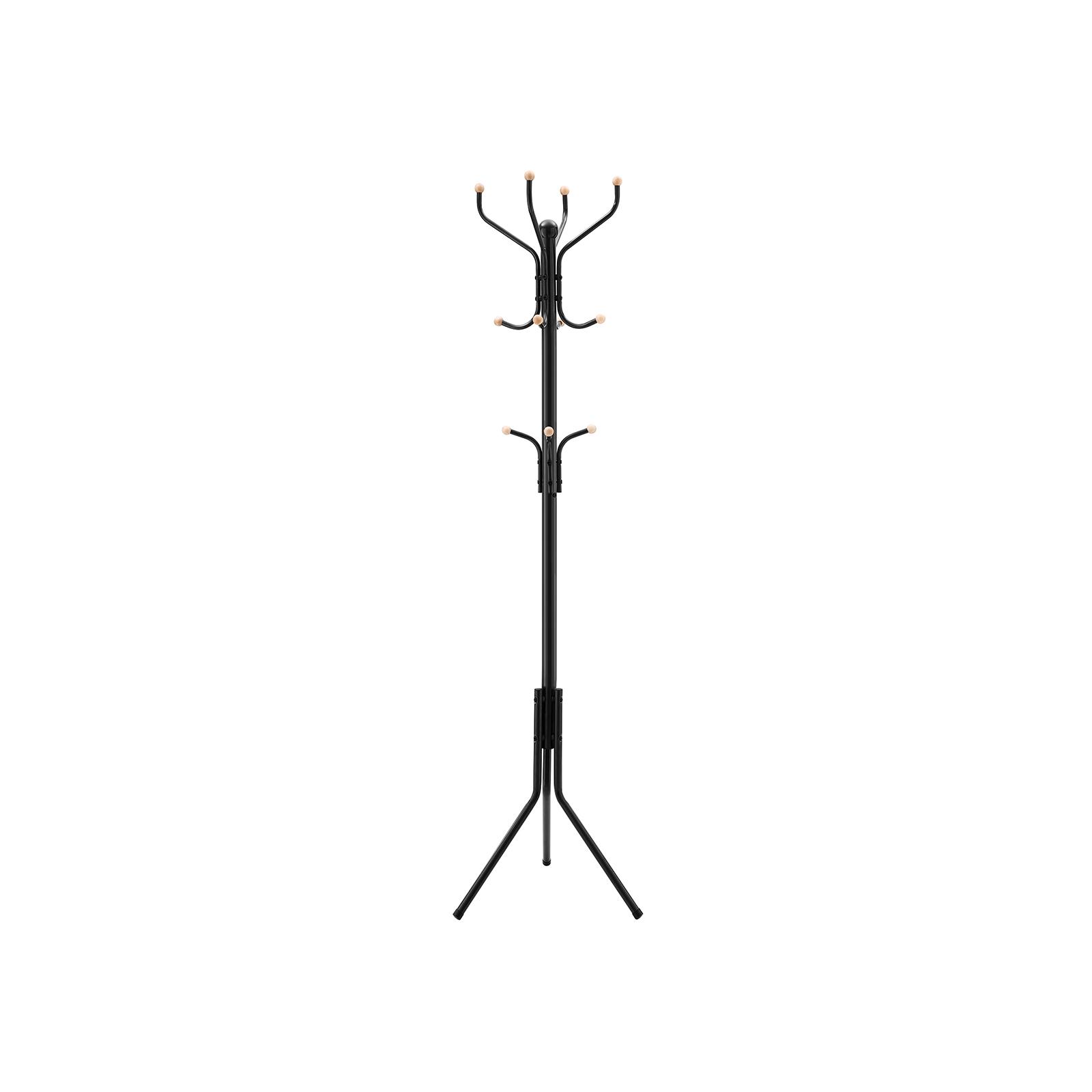 Stumtjener metal garderobestativ, 182 cm, sort billede