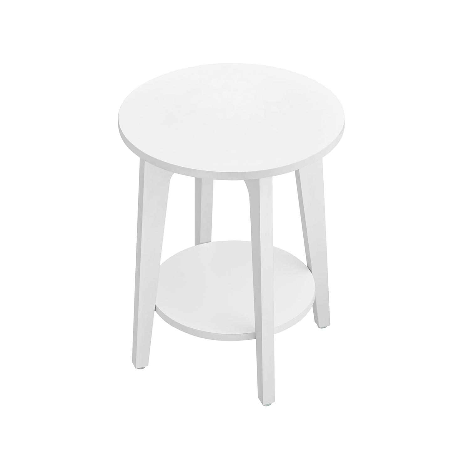 Sidebord rund hvid 40 × 50 cm (LET283T14) billede