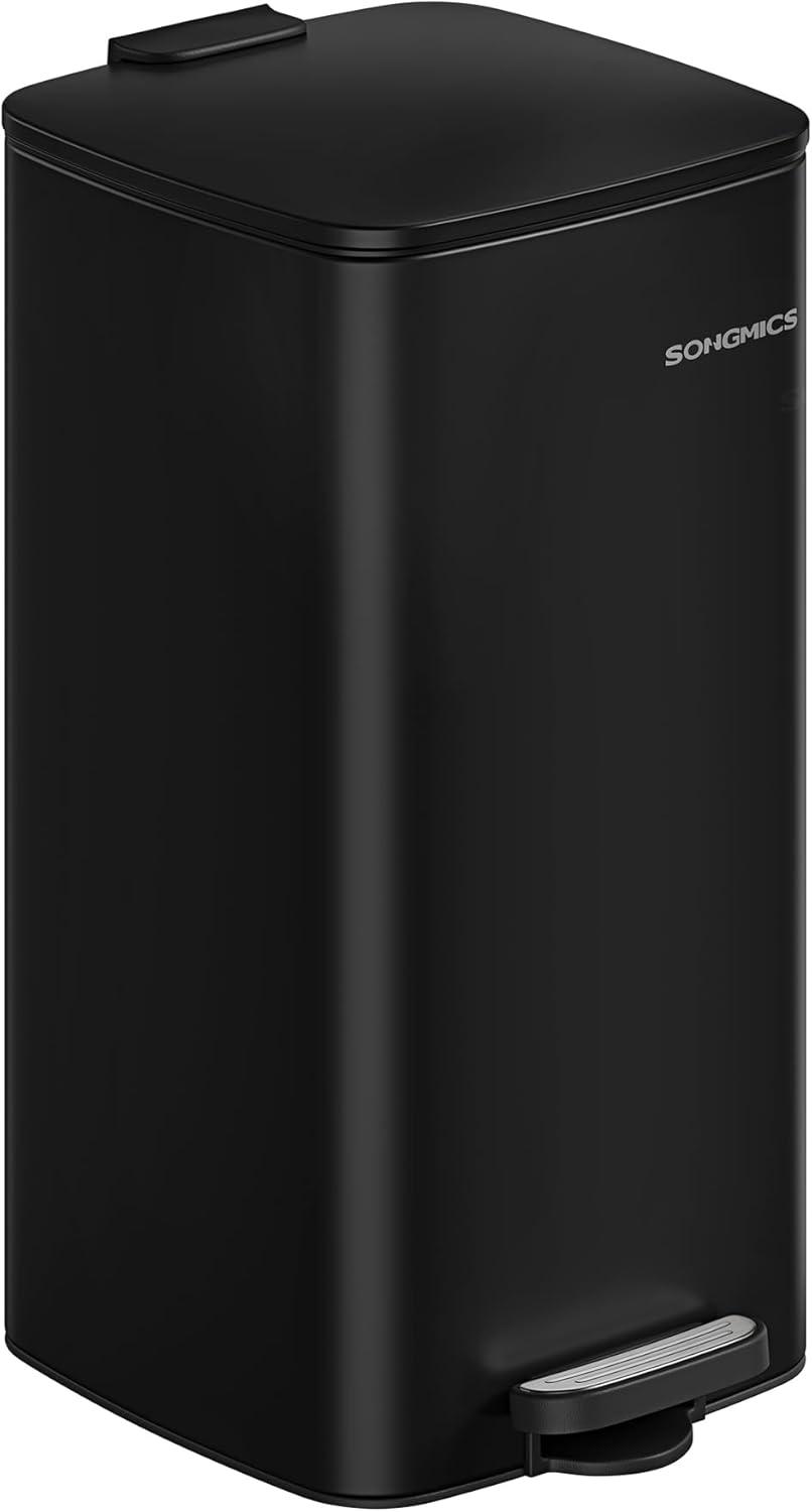 Skraldespand 30 l – SONGMICS køkkenpedalspand med inderspand, soft close, sort (LTB593B02)