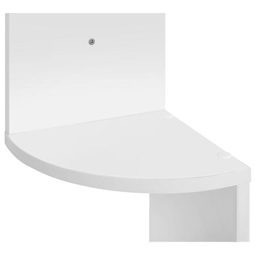 Hjørnehylde væghylde 5 niveauer – VASAGLE, zigzag design, hvid