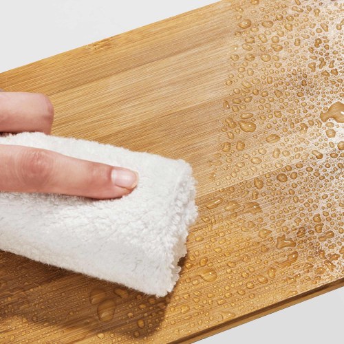 Køkkenhylder til skab udtrækkelige og stabelbare krydderihylder, 2 stk., metal og bambus, sort/natur