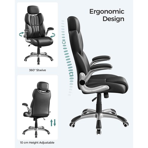 Kontorstol med høj ryg Office Racing Chair, sort (OBG65BK)