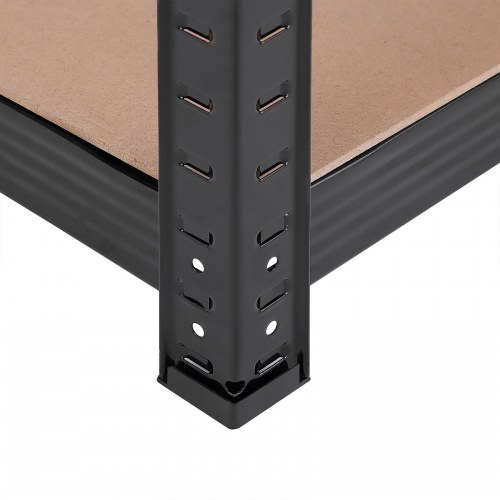 Reol med 5 hylder stålreol, 40 × 90 × 180 cm, sort