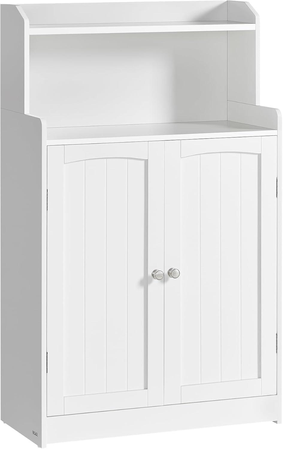 Badeværelsesskab VASAGLE med 2 døre, justerbare hylder, 30 × 60 × 100 cm, Cloud White