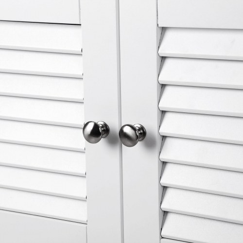 Badeværelses underskab uden vask hvid, lameldøre, åbent rum, 60 × 30 × 60 cm, MDF