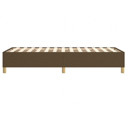 Boxspring sengeramme i stof - mørkebrun 90 × 190 cm