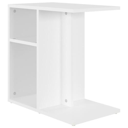 Sidebord 50x30x50 cm konstrueret træ hvid