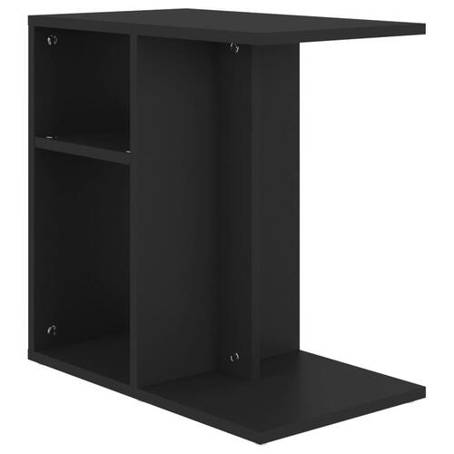 Sidebord 50x30x50 cm konstrueret træ sort