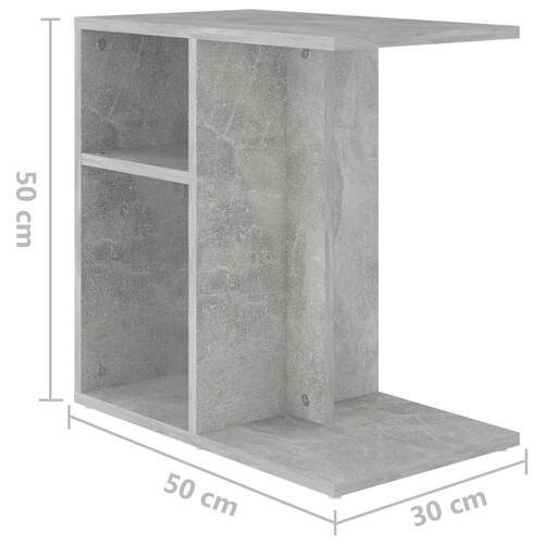 Sidebord 50x30x50 cm konstrueret træ betongrå