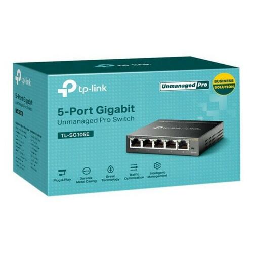 Netværksswitch TP-Link TL-SG105E 5-port Gigabit - sort