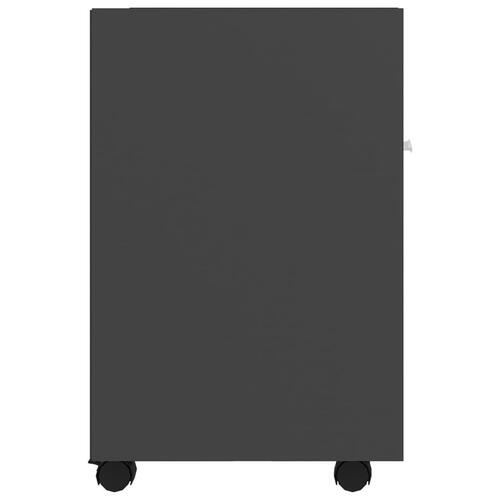 Sideskab med hjul 33x38x60 cm spånplade grå