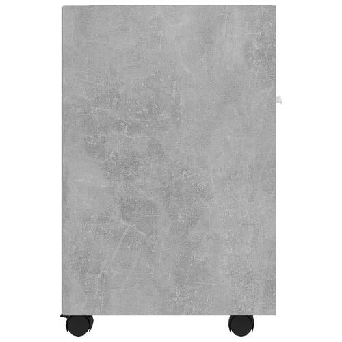 Sideskab med hjul 33x38x60 cm spånplade betongrå