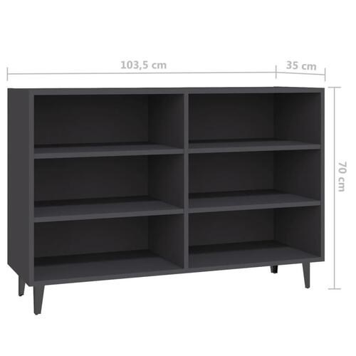 Skænk 103,5x35x70 cm konstrueret træ grå