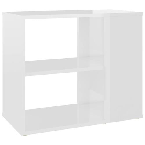 Sideskab 60x30x50 cm konstrueret træ hvid højglans