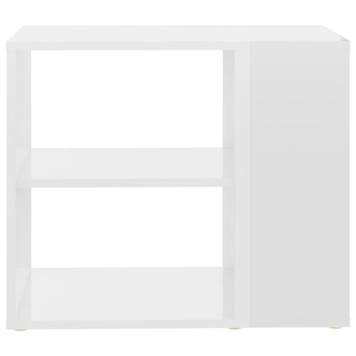 Sideskab 60x30x50 cm konstrueret træ hvid højglans