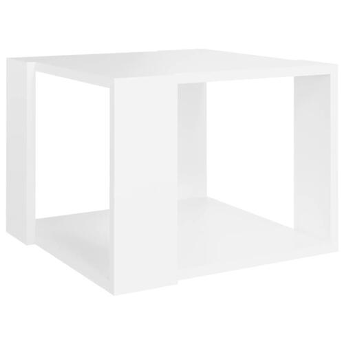Sofabord 40x40x30 cm konstrueret træ hvid
