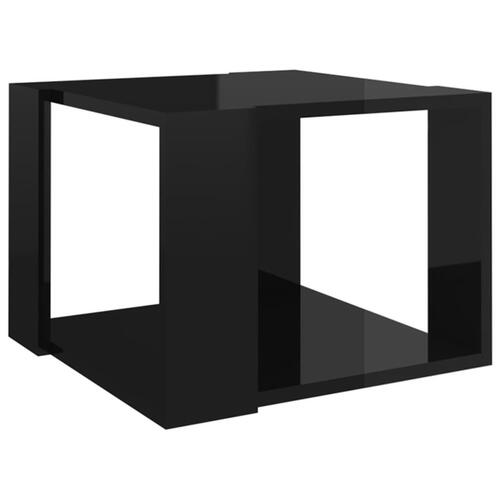 Sofabord 40x40x30 cm spånplade sort højglans