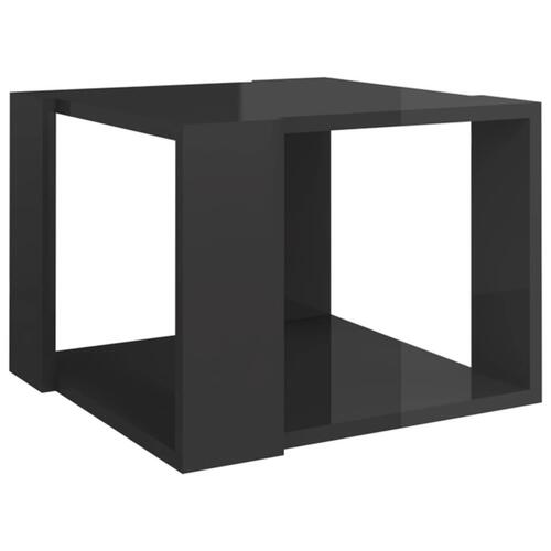 Sofabord 40x40x30 cm konstrueret træ grå højglans