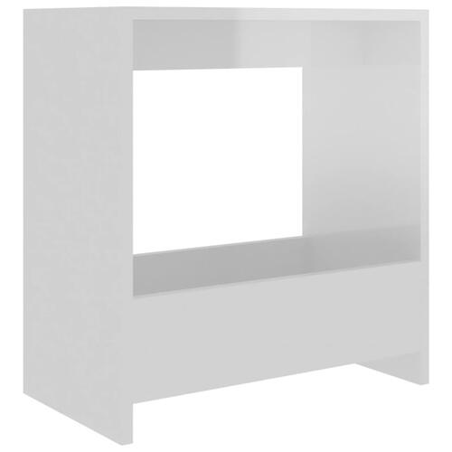 Sidebord 50x26x50 cm konstrueret træ hvid højglans